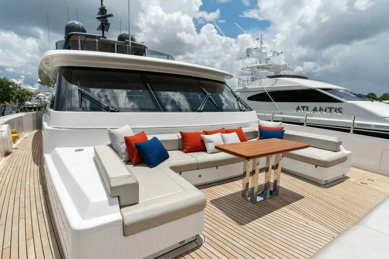 a boat on a deck aboard OFFICIAL PLAN Yacht for Sale