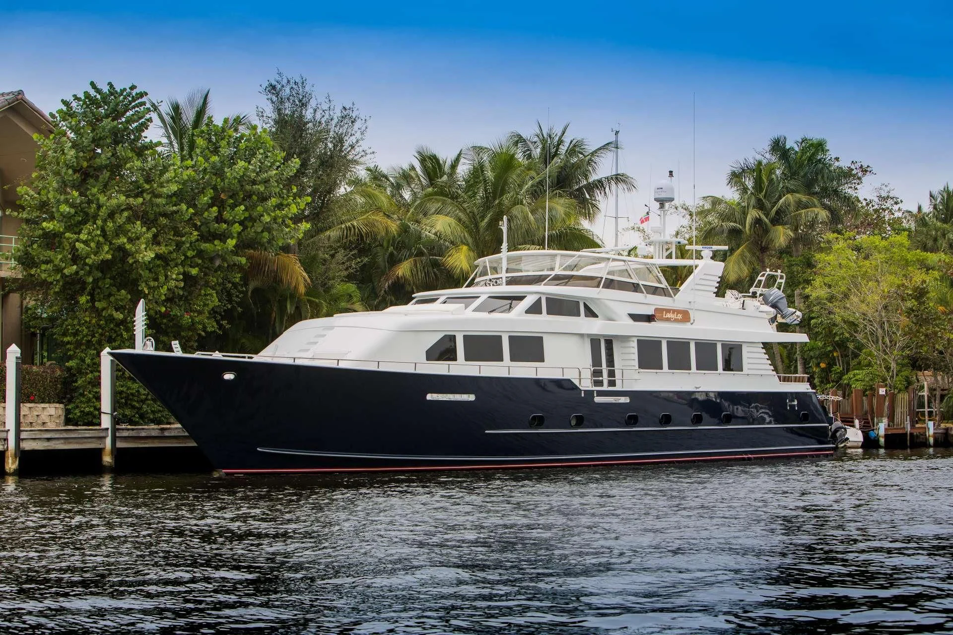 a boat in the water aboard LADY LEX Yacht for Sale