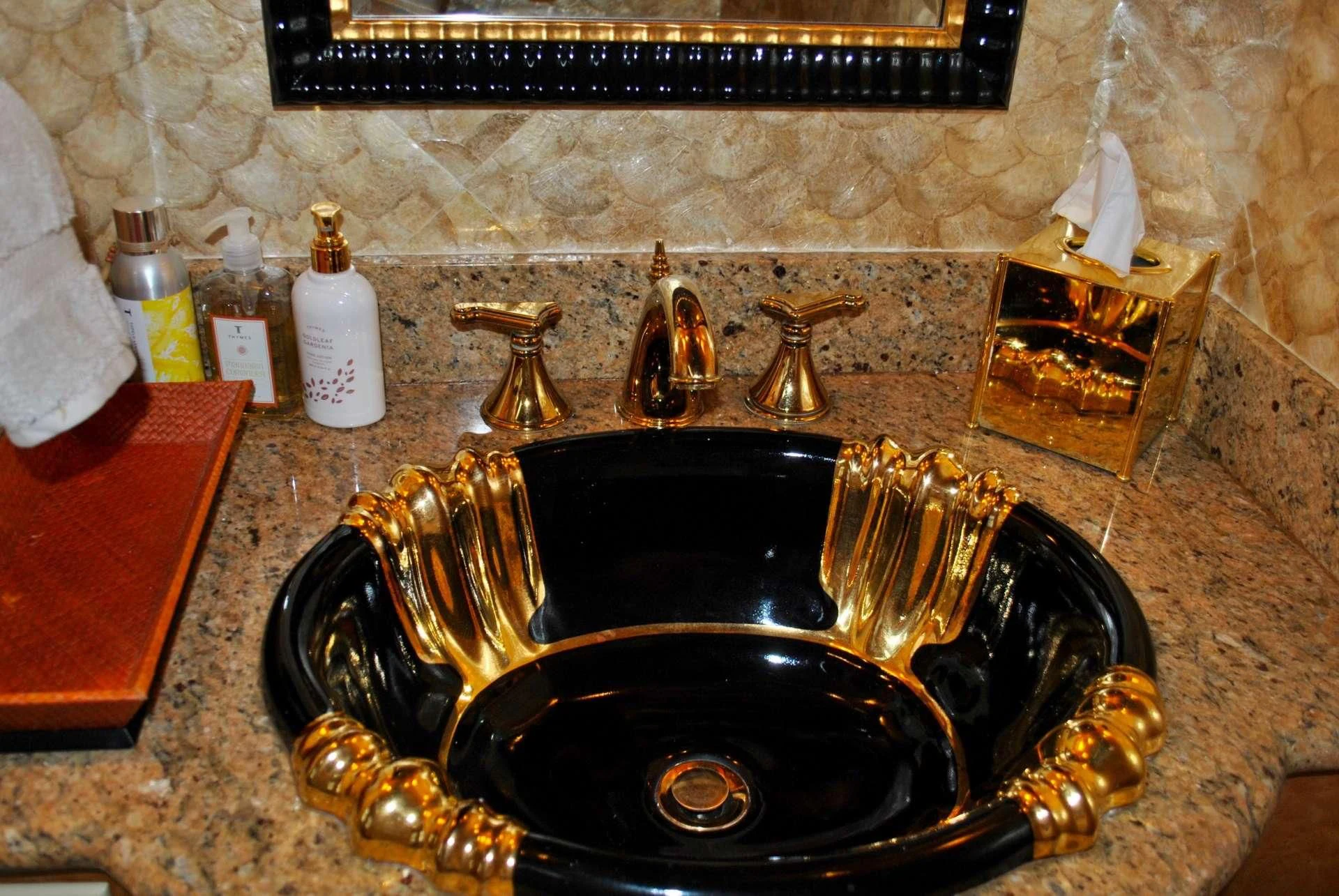 a sink with faucets aboard LADY LEX Yacht for Sale