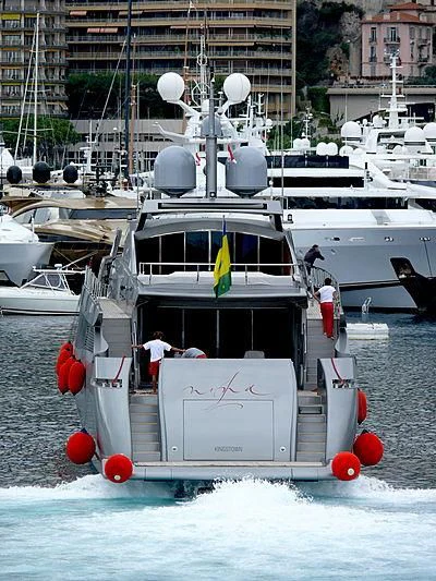 a boat in the water aboard NINA J Yacht for Sale