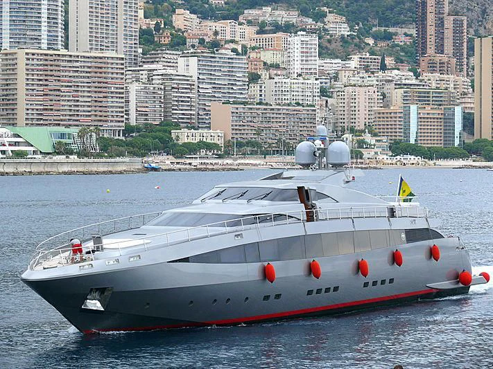 a boat in the water aboard NINA J Yacht for Sale