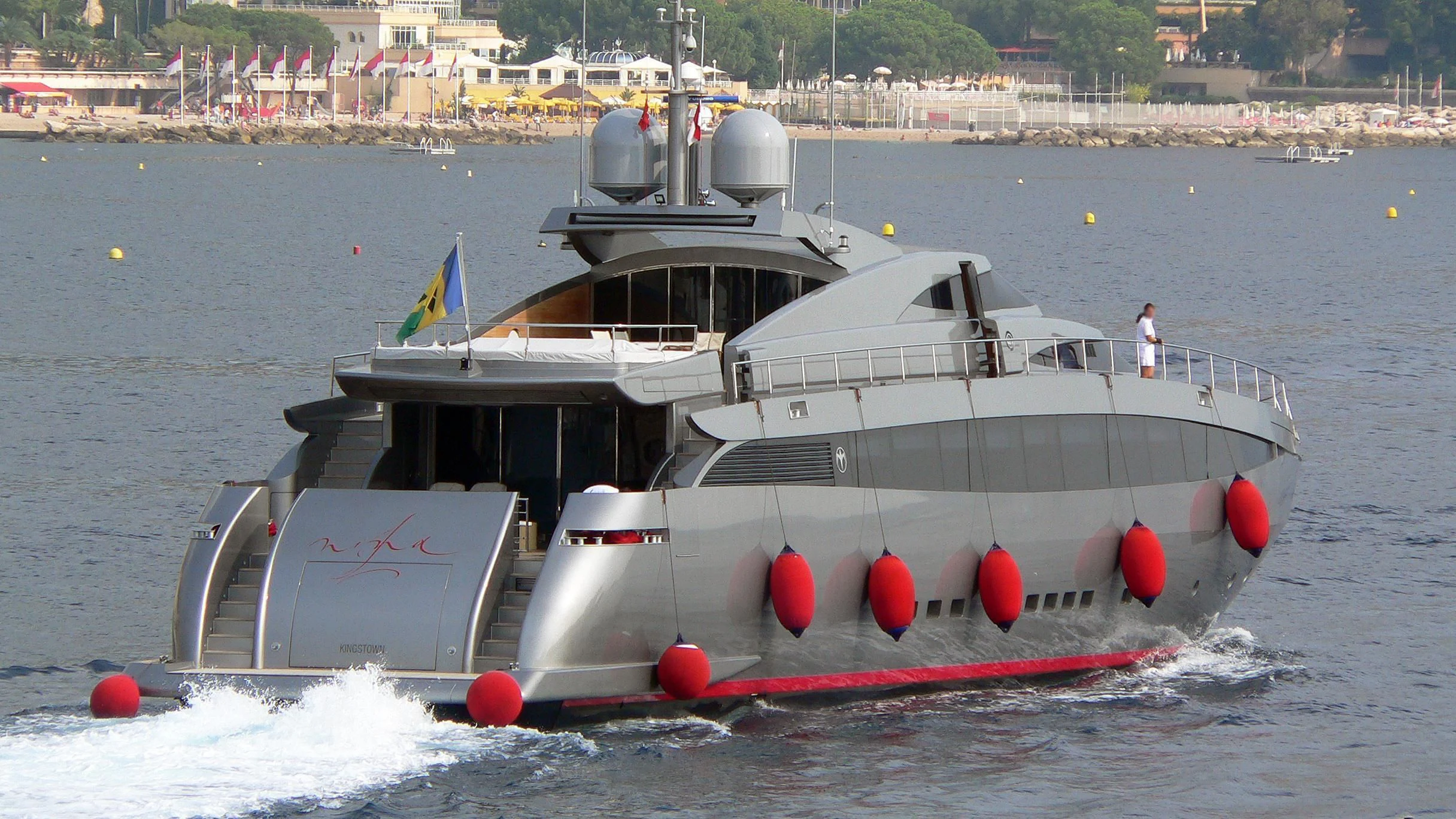 a boat on the water aboard NINA J Yacht for Sale