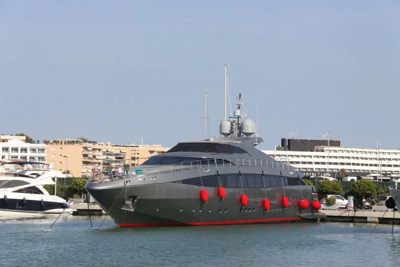 a boat in the water aboard NINA J Yacht for Sale