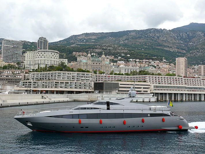 a boat in the water aboard NINA J Yacht for Sale