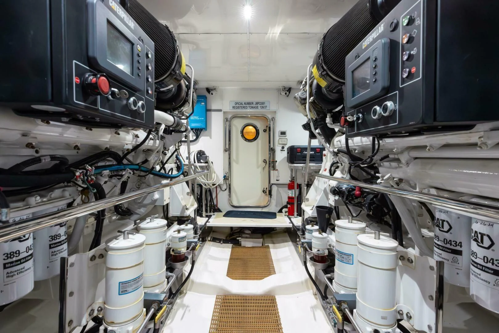 a room with machinery and equipment aboard VIRGINIA SEA Yacht for Sale