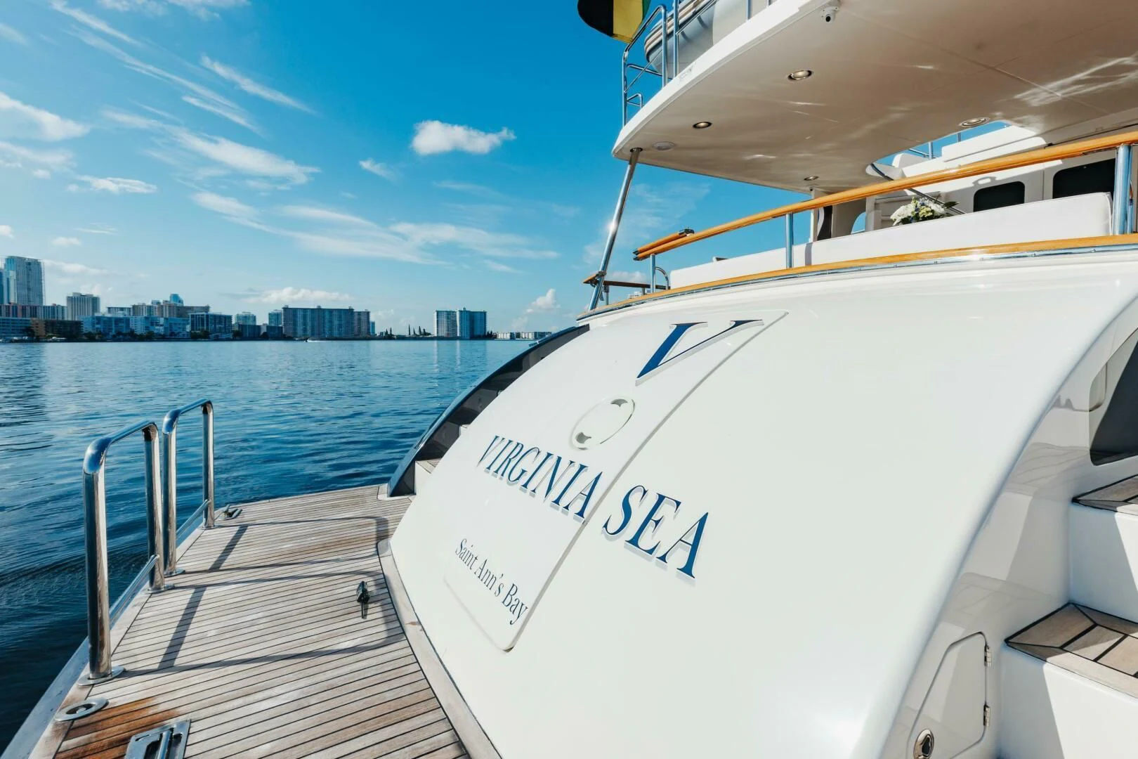 a boat on the water aboard VIRGINIA SEA Yacht for Sale