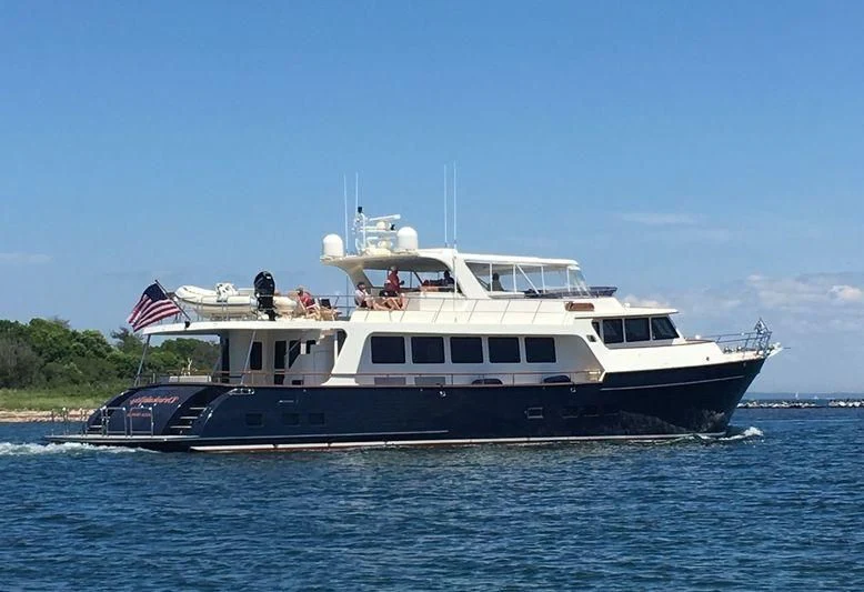 a boat on the water aboard VIRGINIA SEA Yacht for Sale