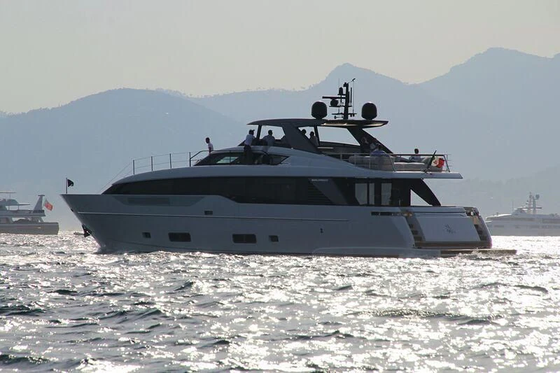 a boat in the water aboard SEVEN Yacht for Sale