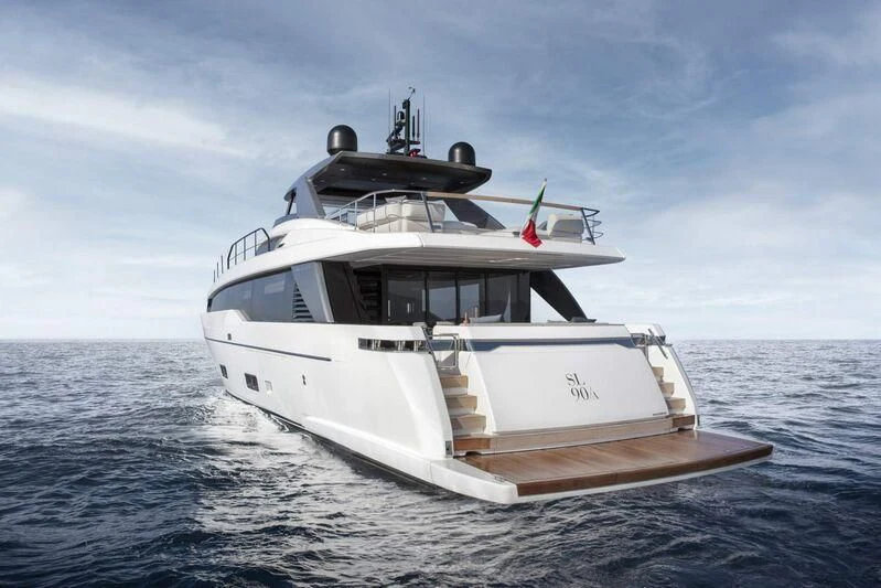 a boat in the water aboard SEVEN Yacht for Sale