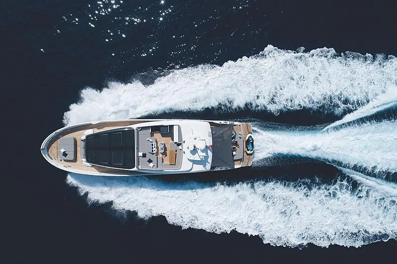 a space ship in space aboard SONEY Yacht for Sale