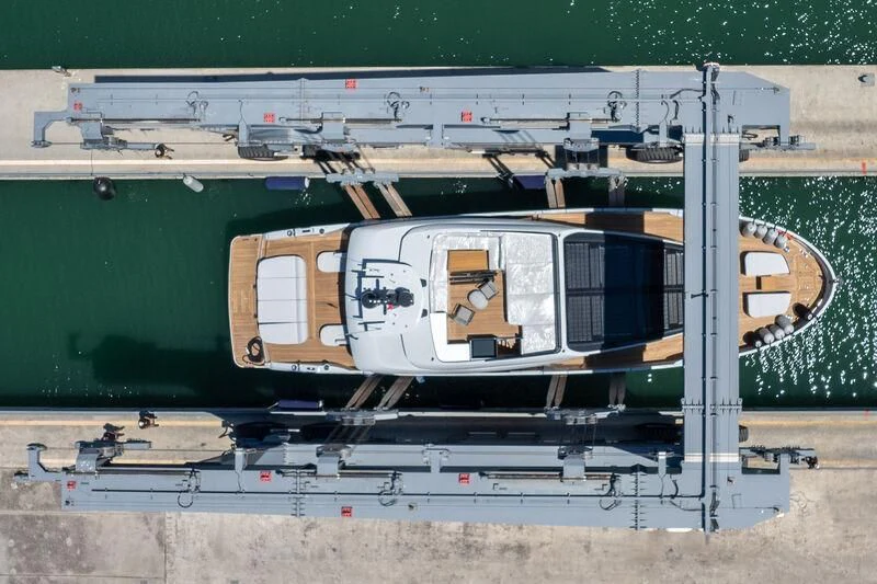 a large metal object with a hole in the side aboard SONEY Yacht for Sale