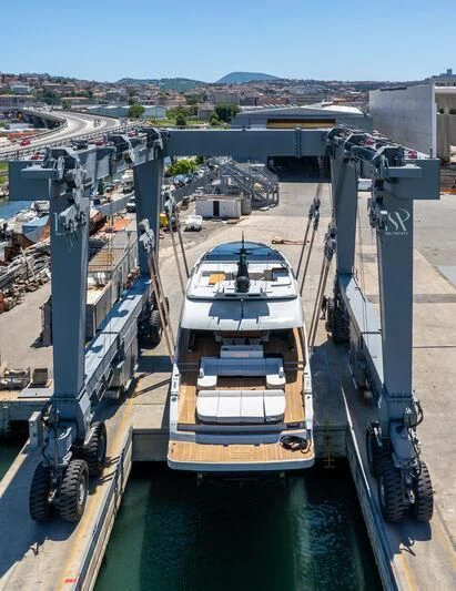 a boat on a river aboard SONEY Yacht for Sale