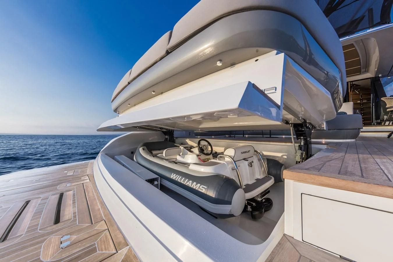 a boat on a boat aboard SONEY Yacht for Sale