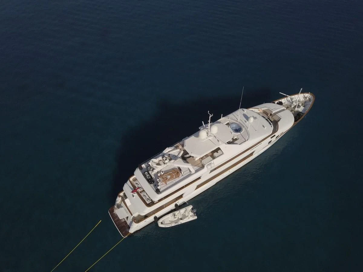 a ship in the water aboard TACANUYA Yacht for Charter