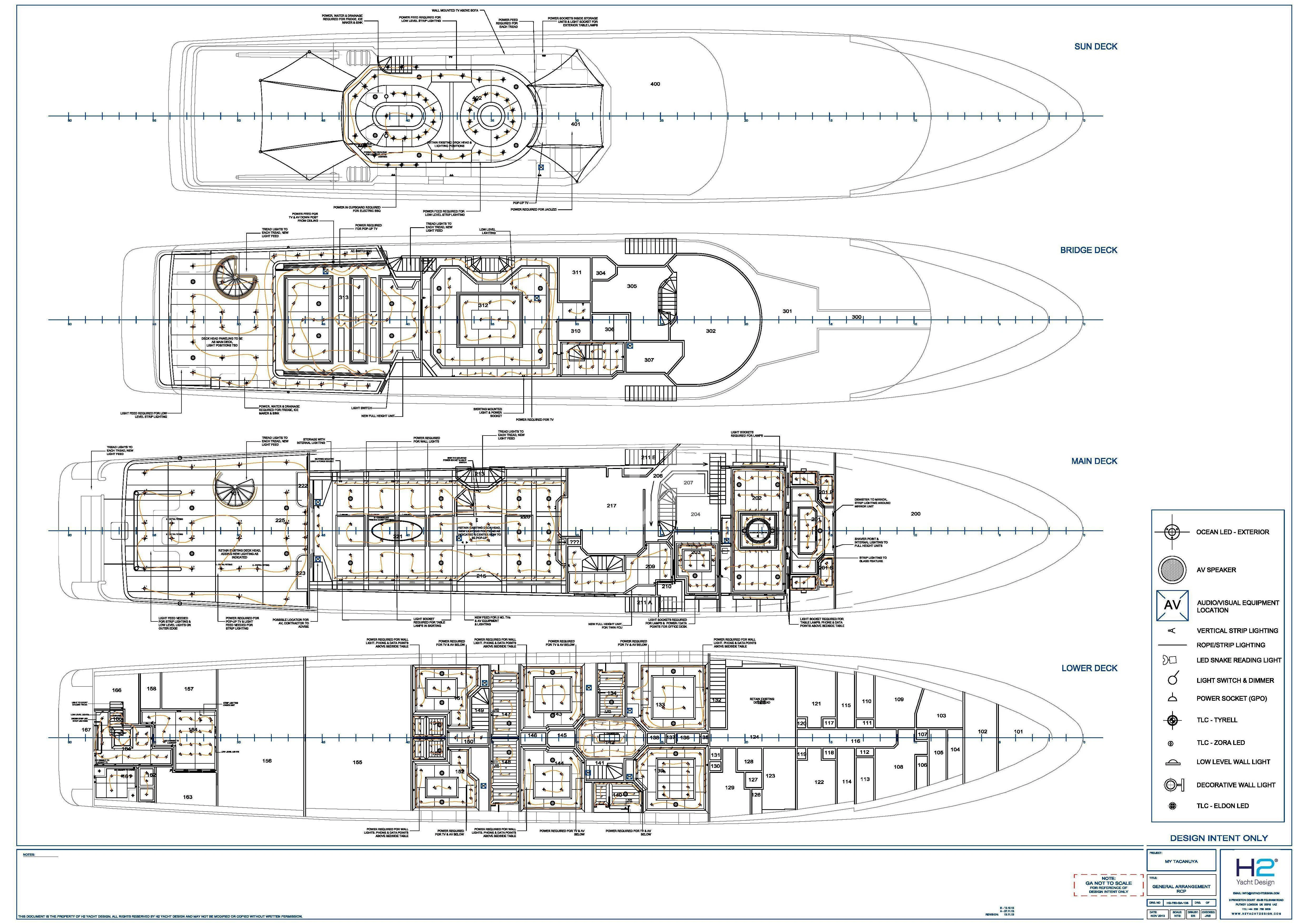 diagram aboard TACANUYA Yacht for Charter