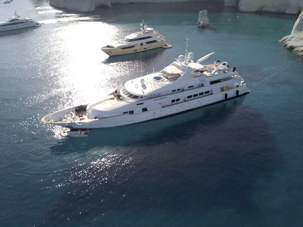 a boat on the water aboard TACANUYA Yacht for Charter