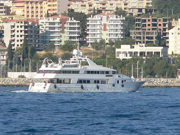 a boat on the water aboard TACANUYA Yacht for Charter