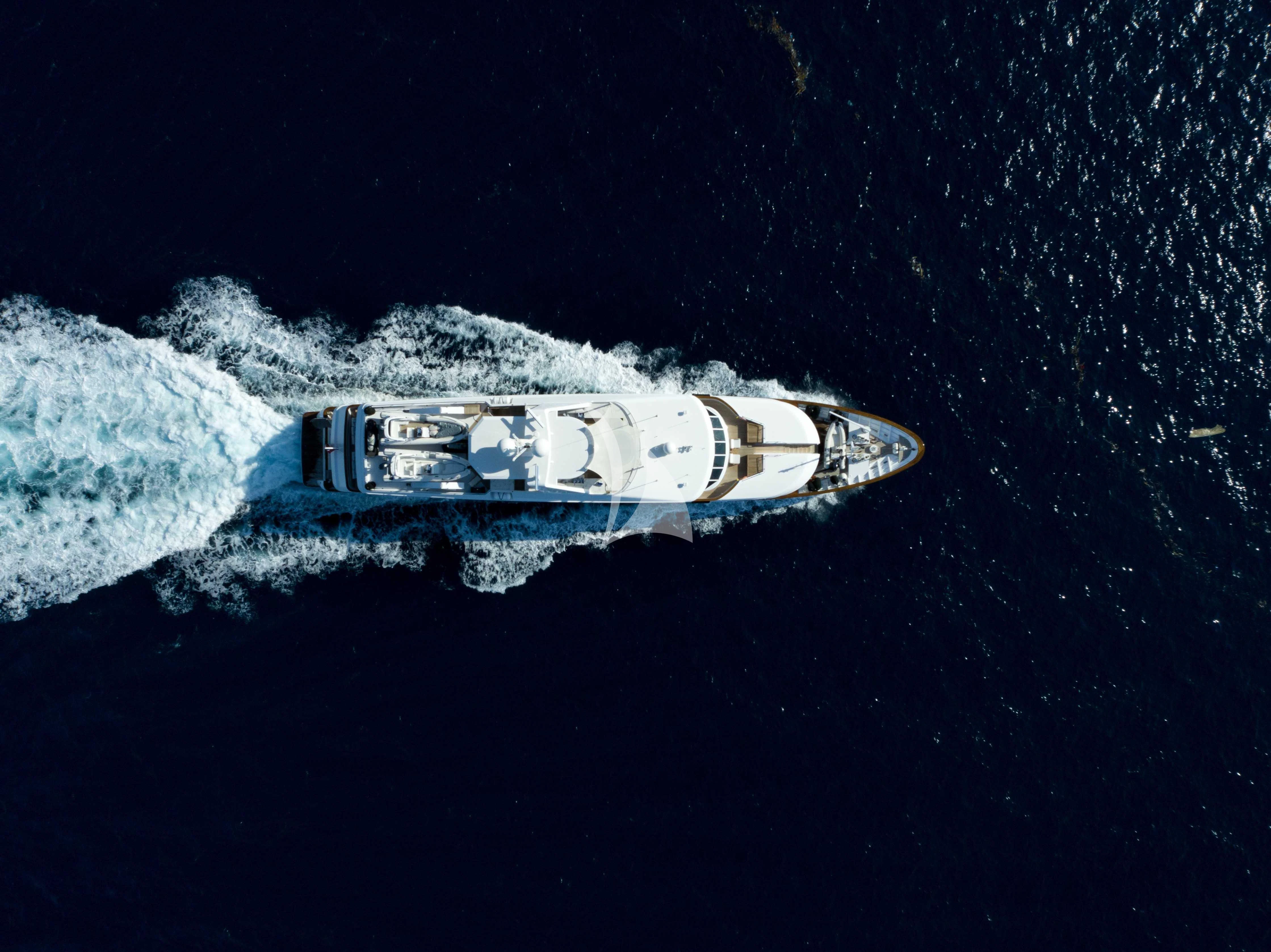 a close-up of a space ship in outer space aboard TACANUYA Yacht for Charter