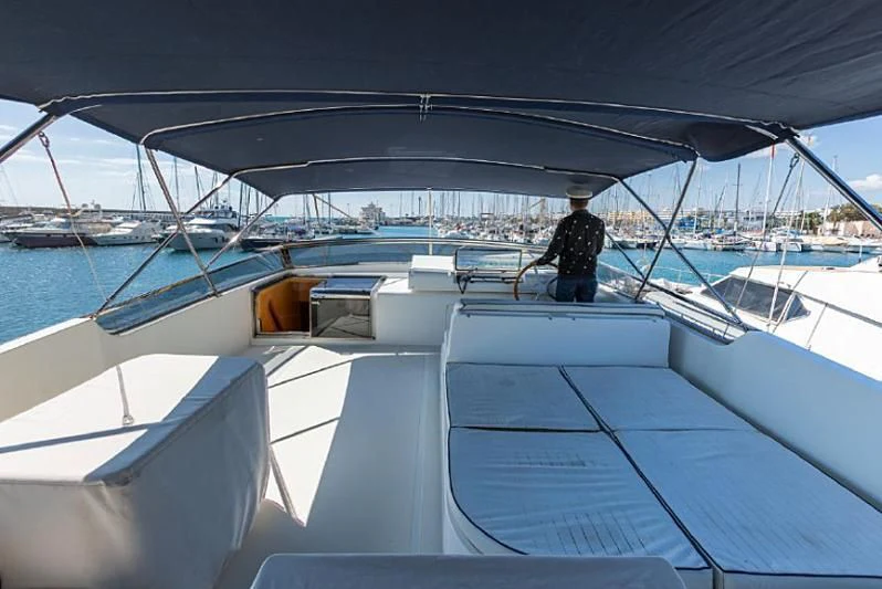 a person standing on a boat aboard HERMES Yacht for Sale