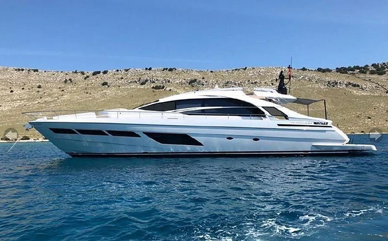 a white yacht in the water aboard MIRLO BLANCO Yacht for Sale