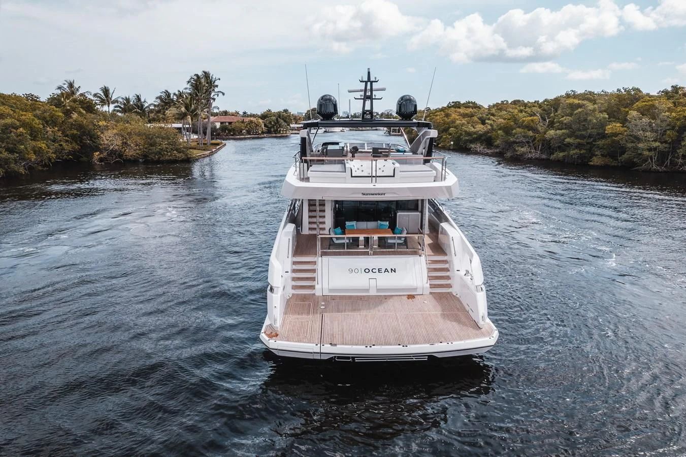 a boat on the water aboard 90 OCEAN Yacht for Sale