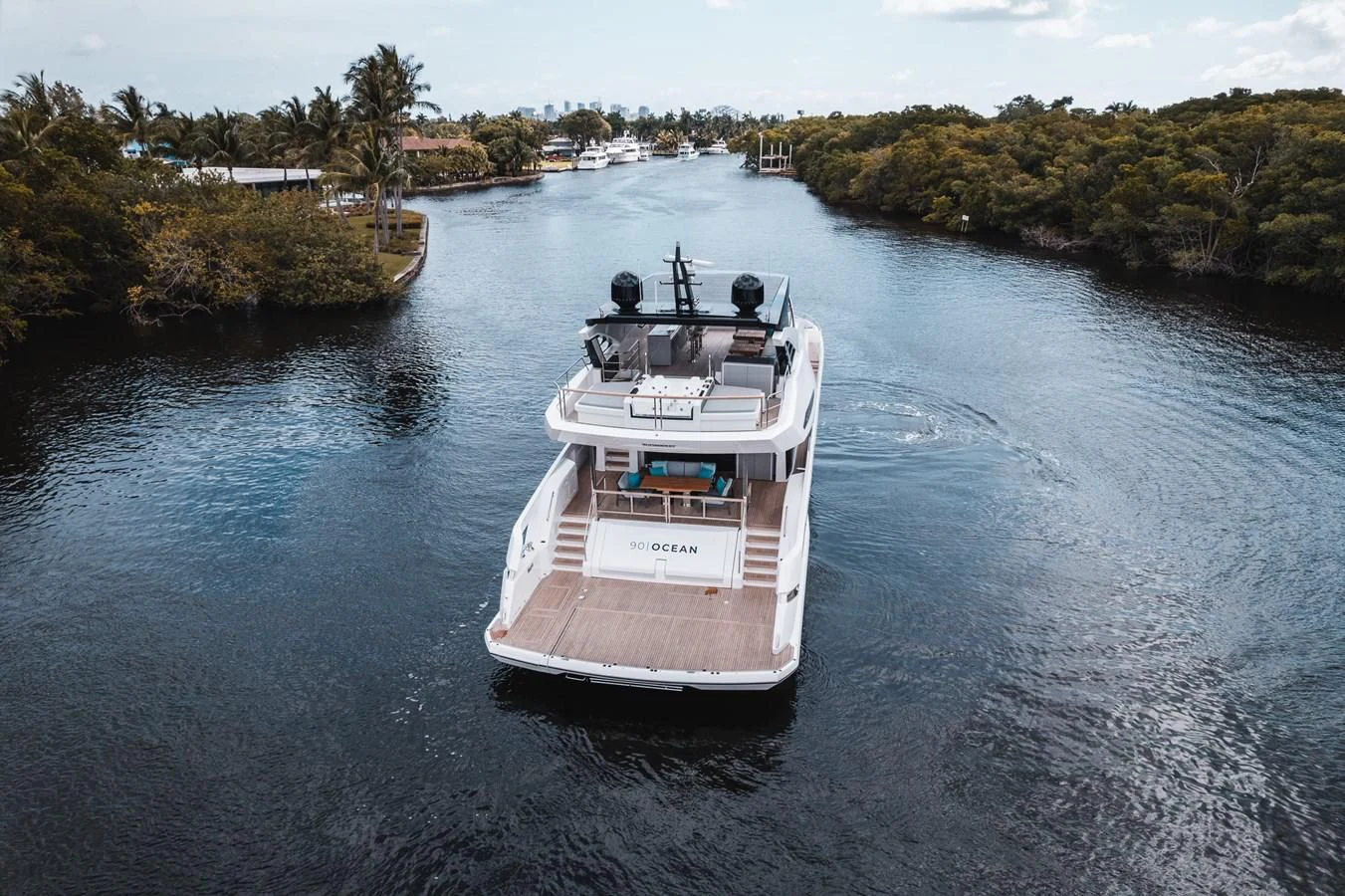 a boat on the water aboard 90 OCEAN Yacht for Sale