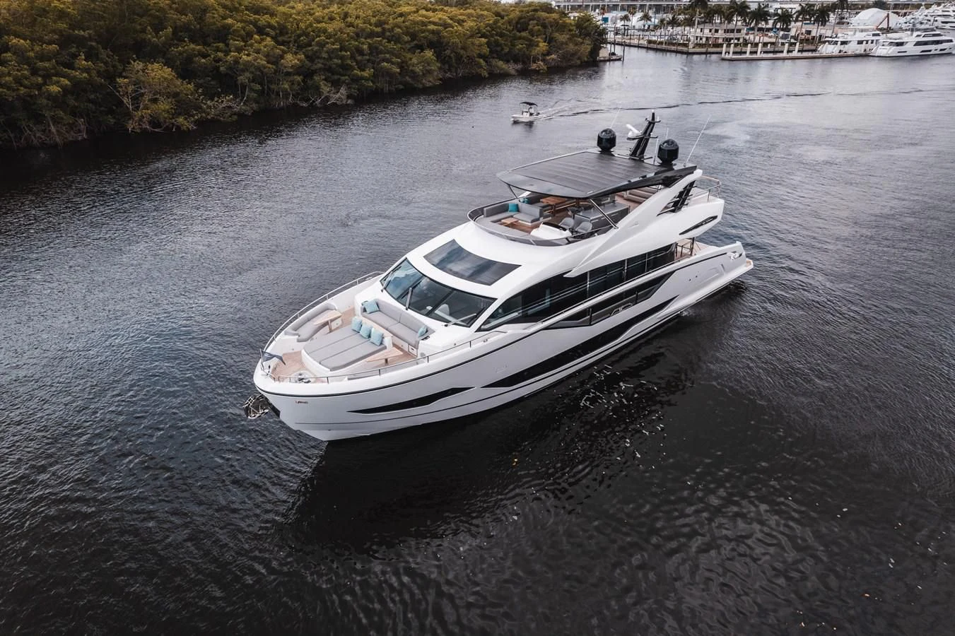a boat on the water aboard 90 OCEAN Yacht for Sale