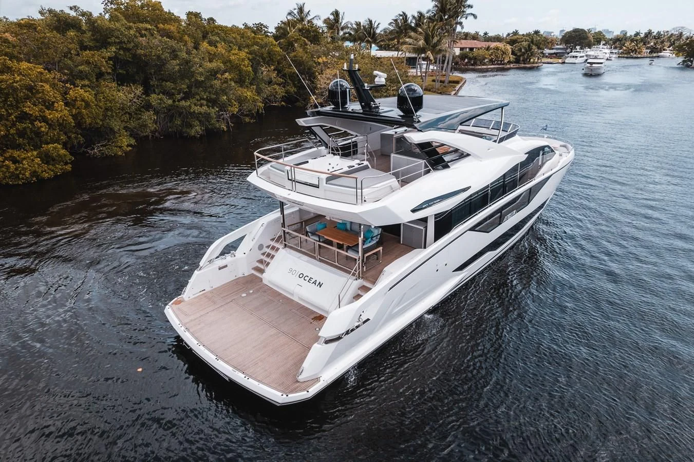 a boat on the water aboard 90 OCEAN Yacht for Sale