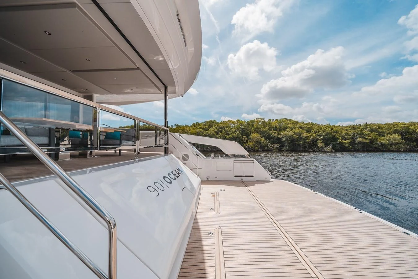 a boat on the water aboard 90 OCEAN Yacht for Sale