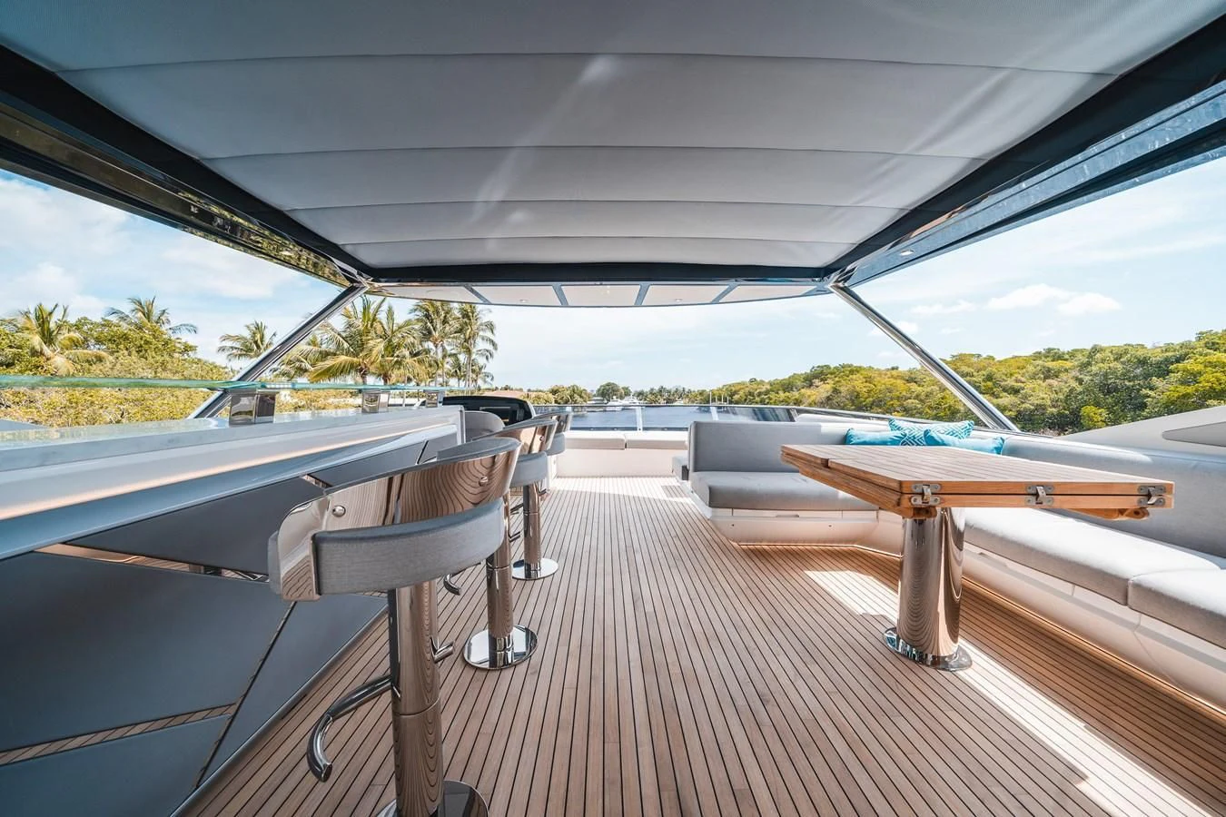 a boat on a lake aboard 90 OCEAN Yacht for Sale