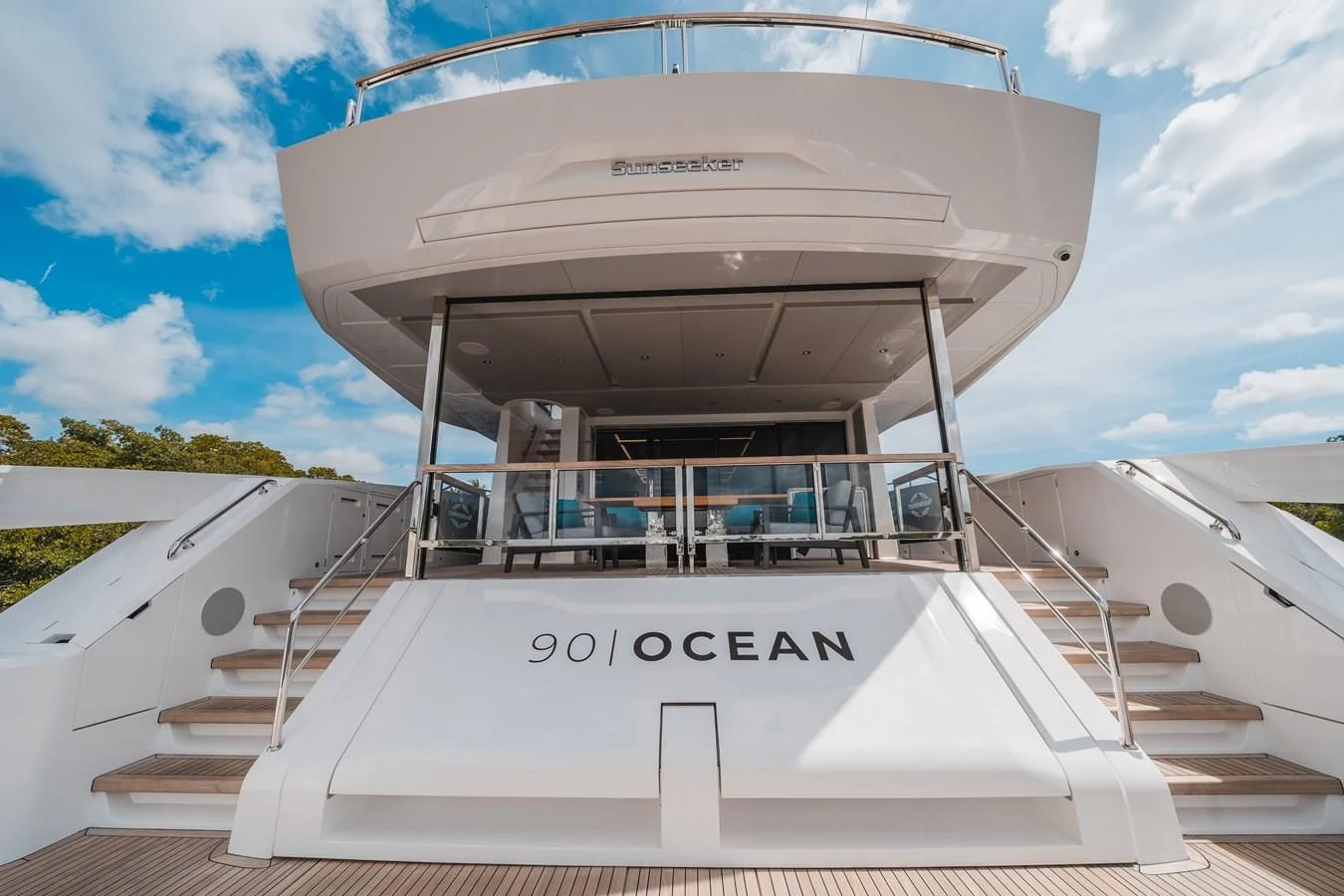 a boat on the water aboard 90 OCEAN Yacht for Sale