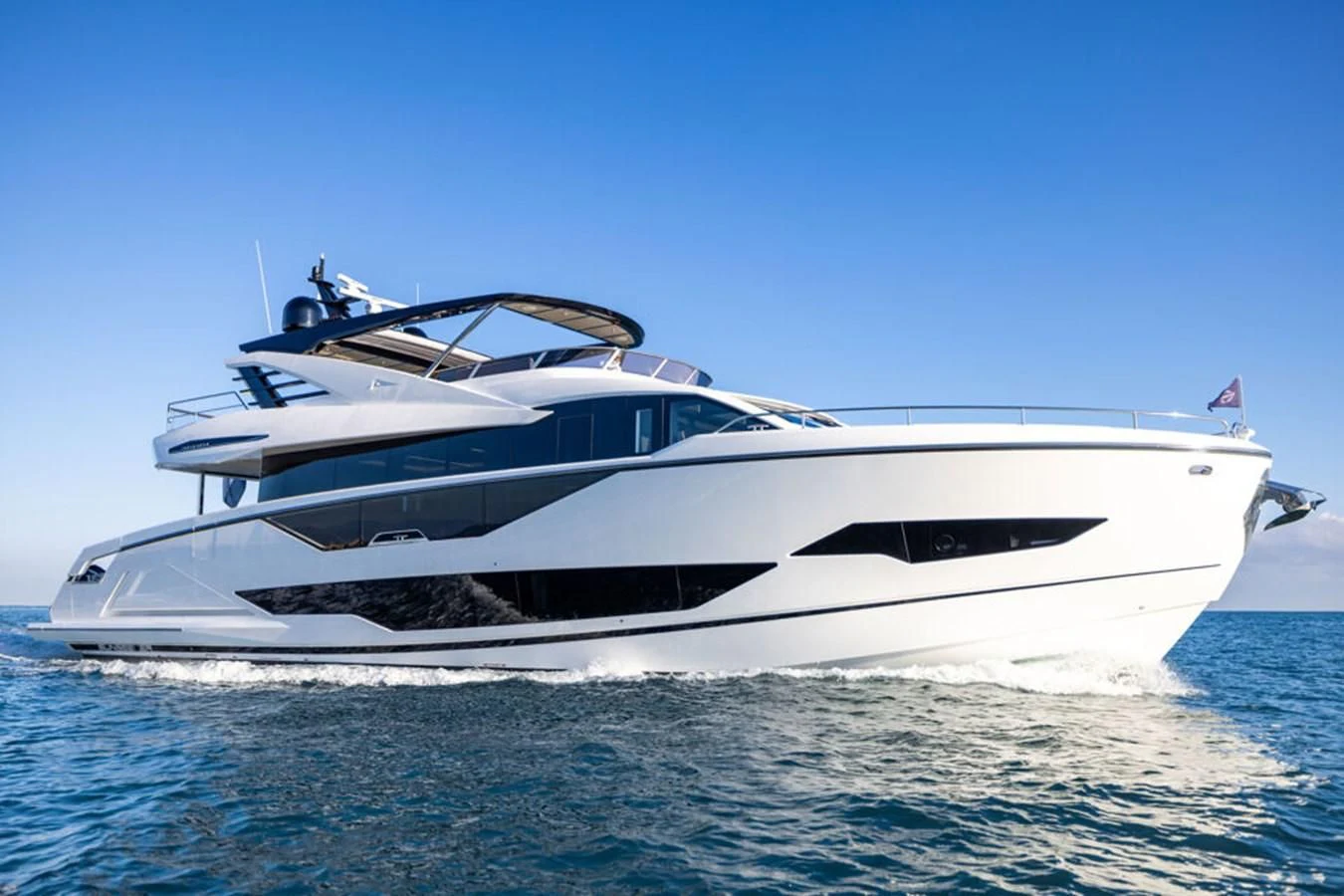 a white yacht on the water aboard 90 OCEAN Yacht for Sale