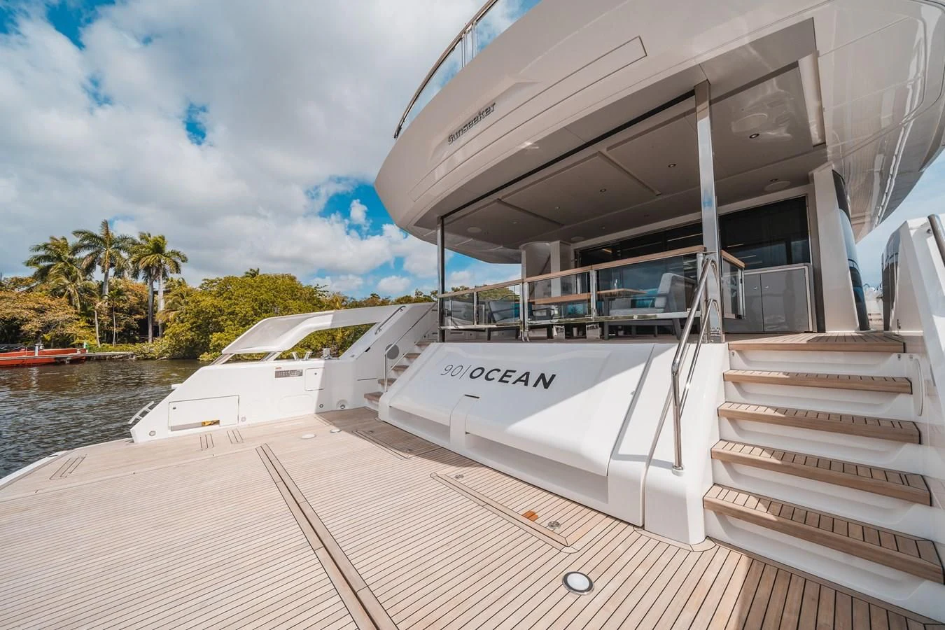 a boat on the water aboard 90 OCEAN Yacht for Sale