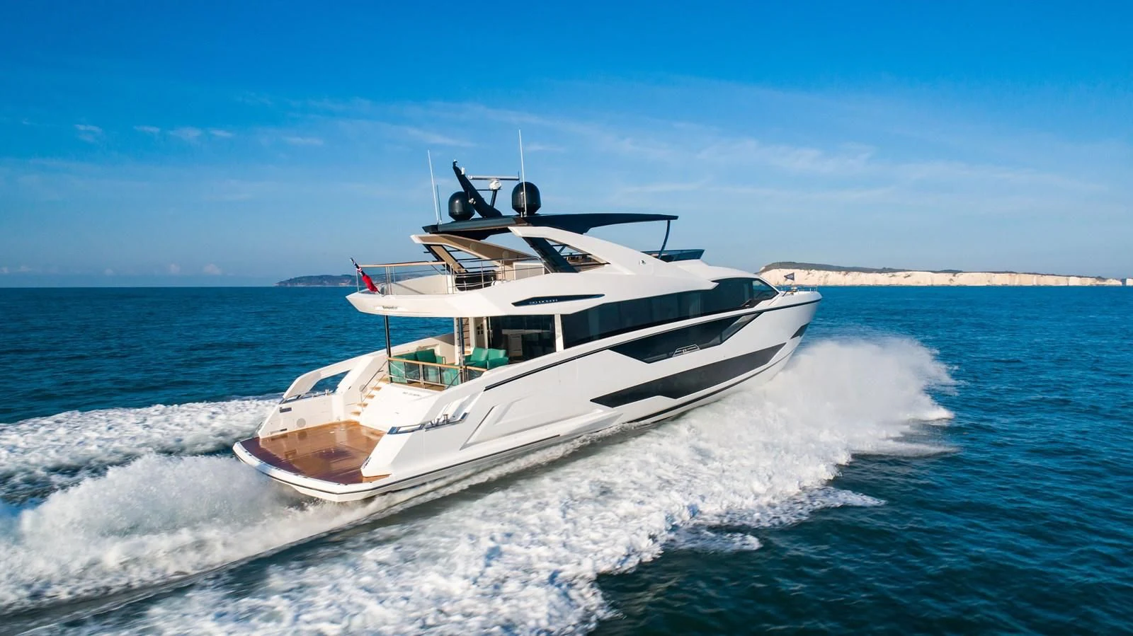 a boat on the water aboard 90 OCEAN Yacht for Sale