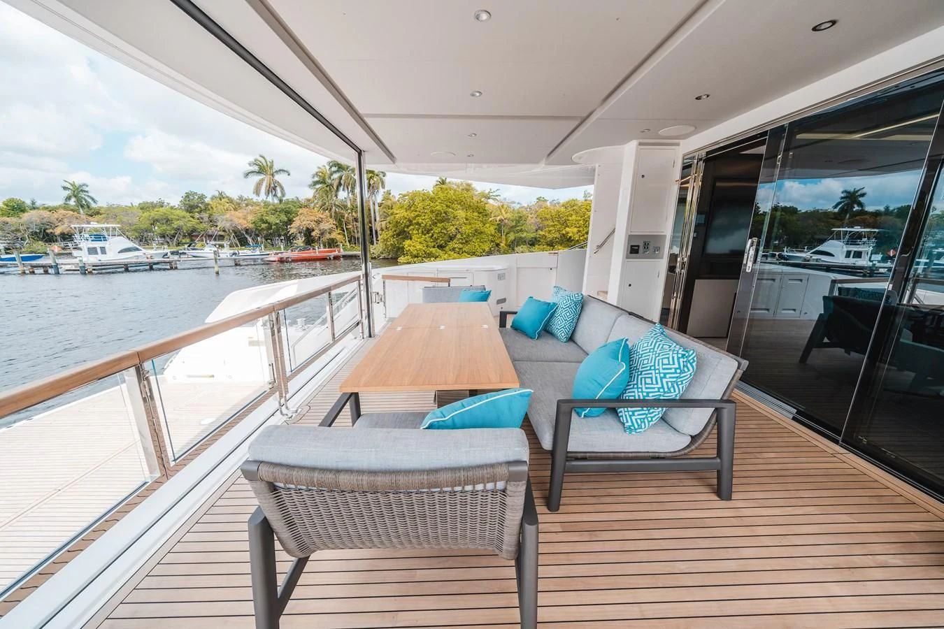 a boat on a water body aboard 90 OCEAN Yacht for Sale