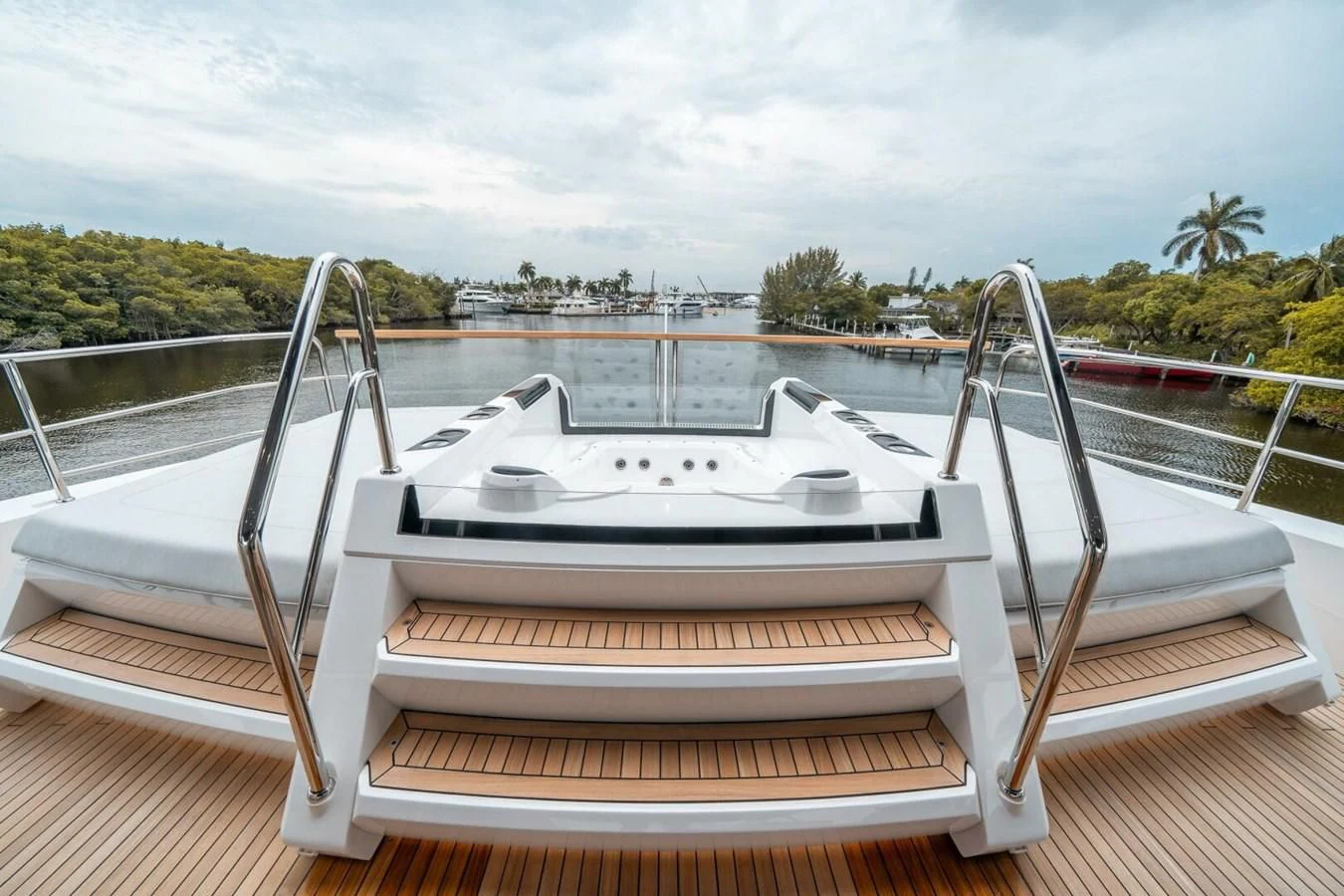 a boat on a deck aboard 90 OCEAN Yacht for Sale