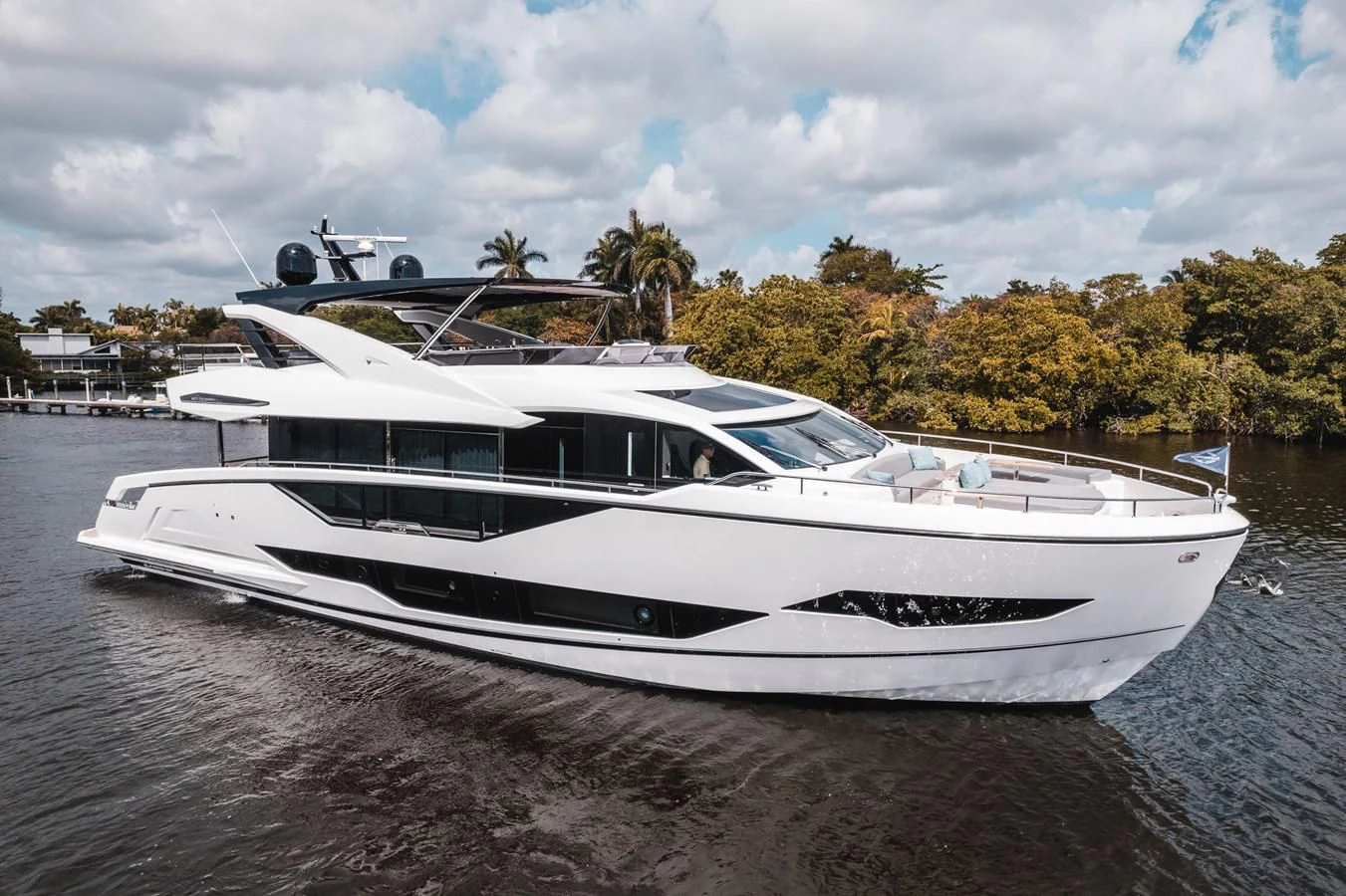 a boat on the water aboard 90 OCEAN Yacht for Sale