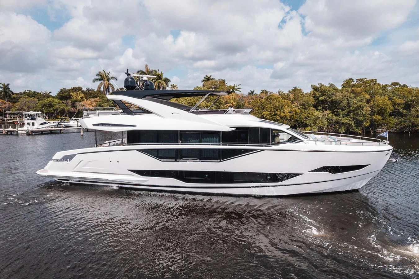 a boat on the water aboard 90 OCEAN Yacht for Sale