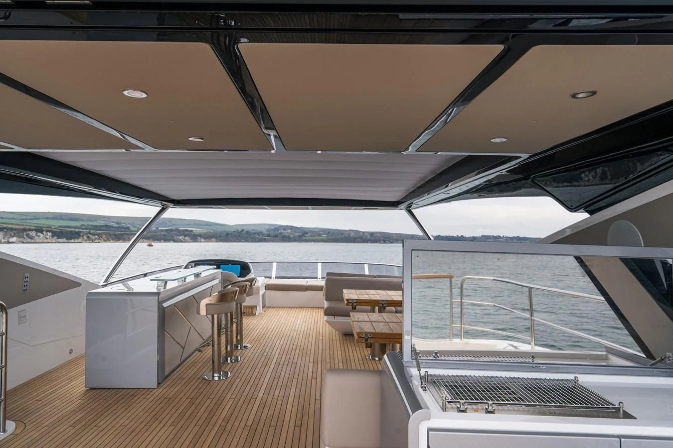 inside of a boat aboard 90 OCEAN Yacht for Sale