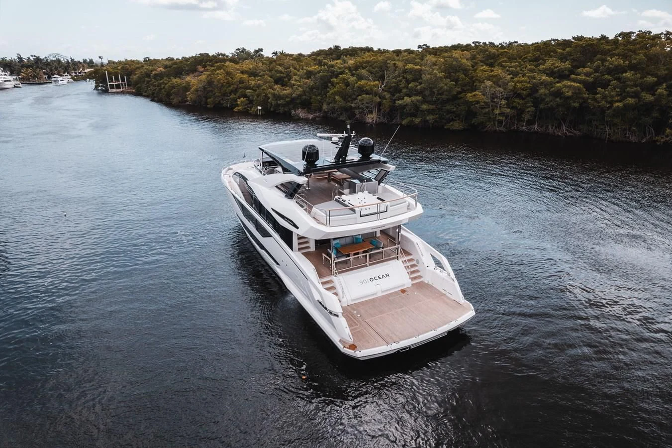 a boat on the water aboard 90 OCEAN Yacht for Sale