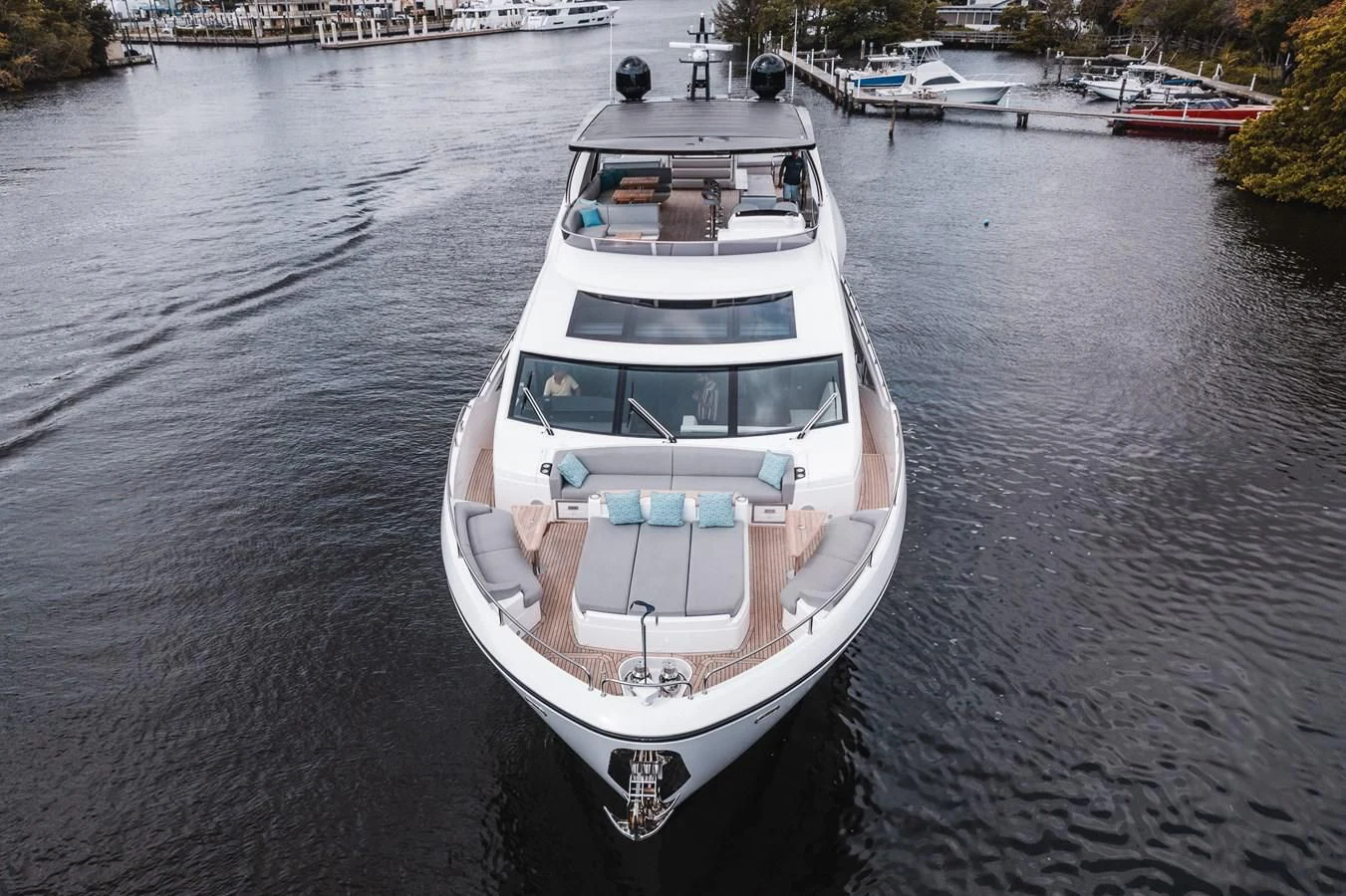a boat in the water aboard 90 OCEAN Yacht for Sale