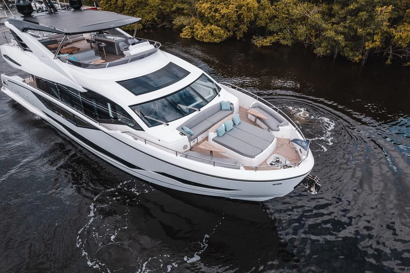 a boat on the water aboard 90 OCEAN Yacht for Sale