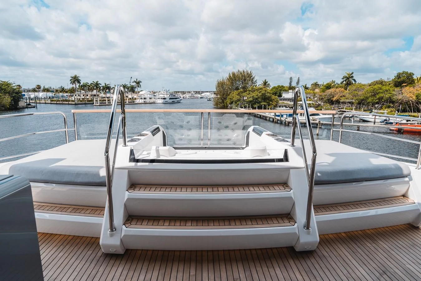 a boat on a dock aboard 90 OCEAN Yacht for Sale