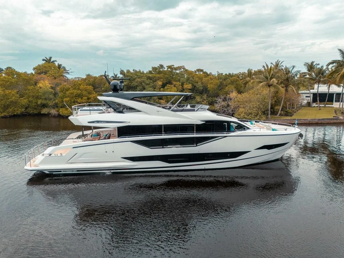 a boat on the water aboard 90 OCEAN Yacht for Sale