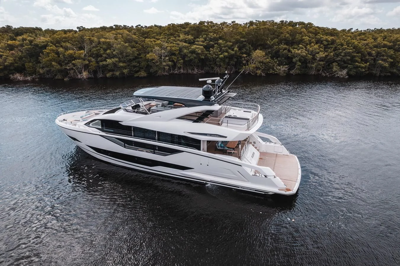 a boat on the water aboard 90 OCEAN Yacht for Sale