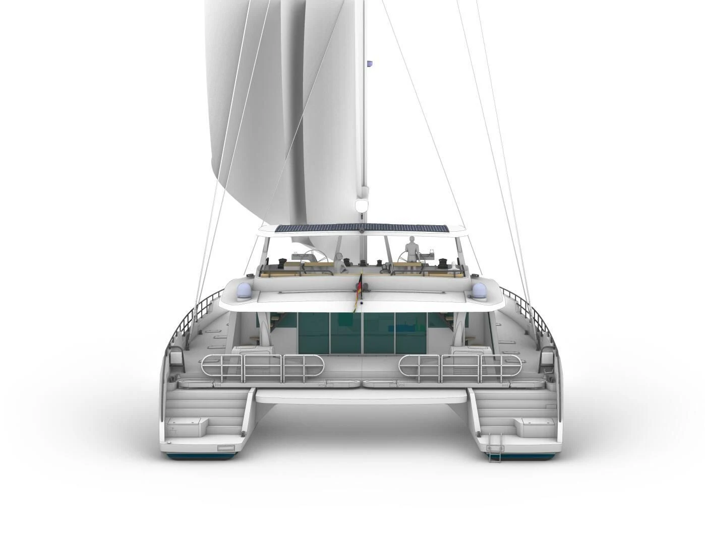 a machine with wires aboard CUSTOM 107 CATAMARAN Yacht for Sale