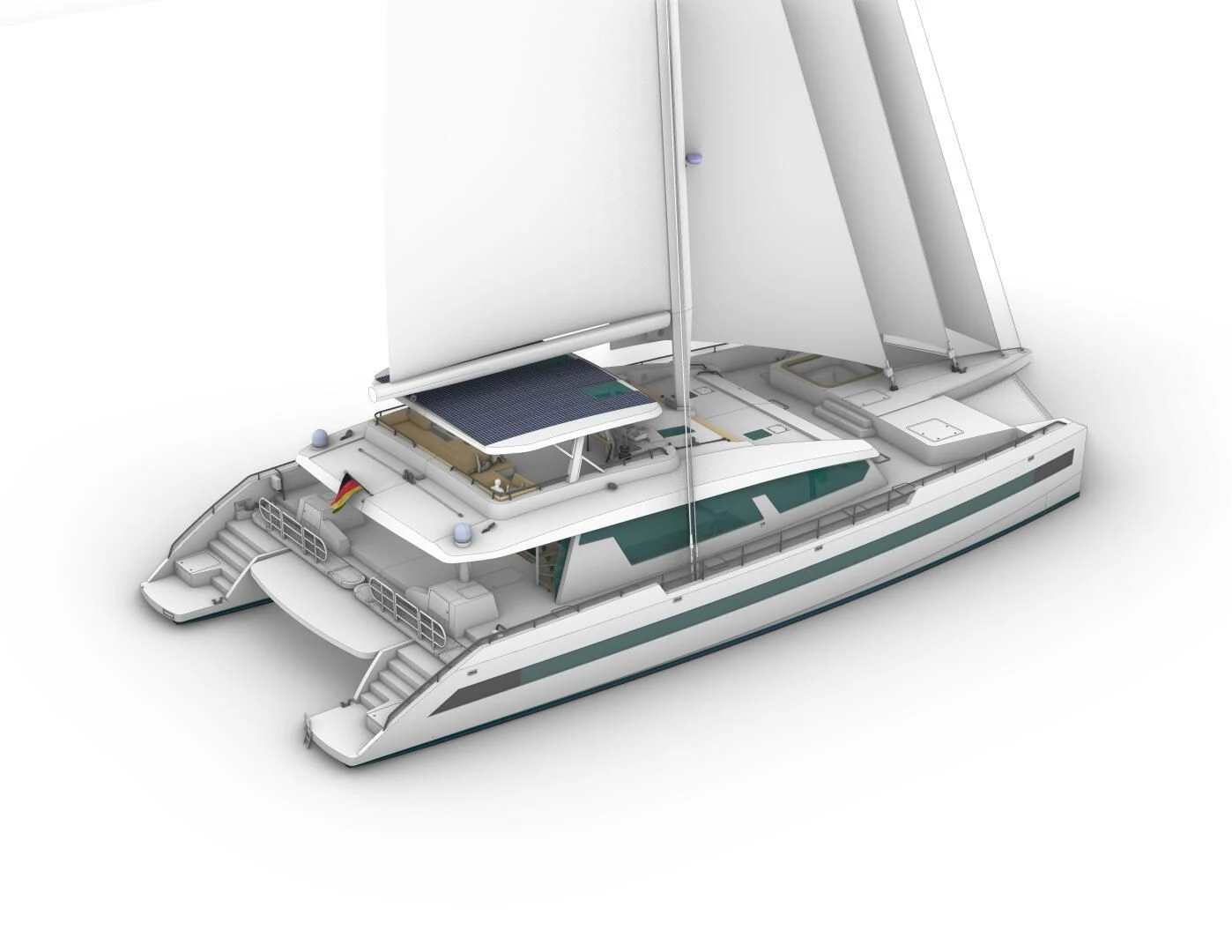 a machine with a screen aboard CUSTOM 107 CATAMARAN Yacht for Sale