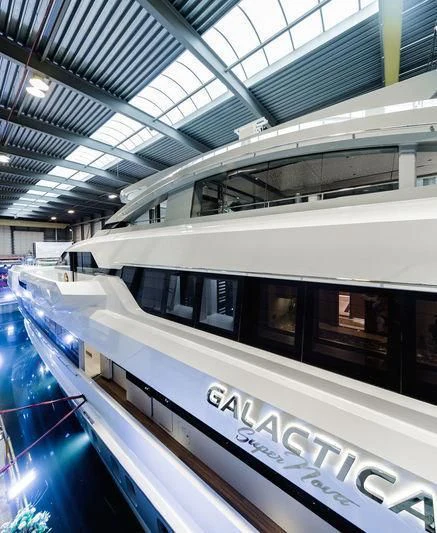 a train in a station aboard GAJA Yacht for Sale