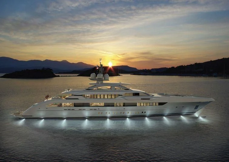 a ship on the water aboard GAJA Yacht for Sale