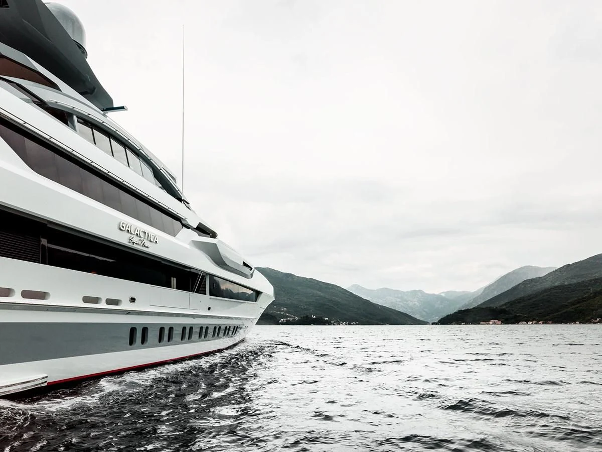 a boat on the water aboard GAJA Yacht for Sale